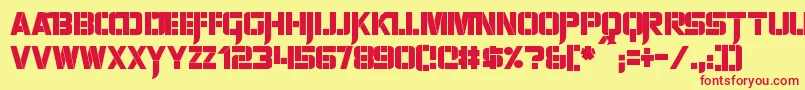 SharpAvienne Font – Red Fonts on Yellow Background