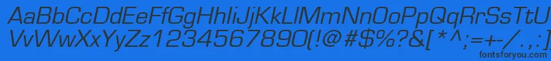 Шрифт EurostileLtOblique – чёрные шрифты на синем фоне