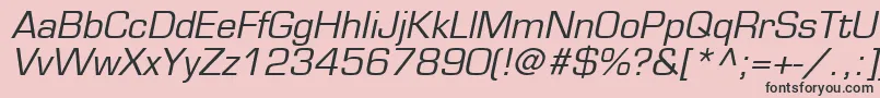 EurostileLtOblique Font – Black Fonts on Pink Background