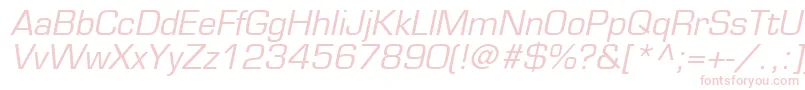 EurostileLtOblique Font – Pink Fonts on White Background