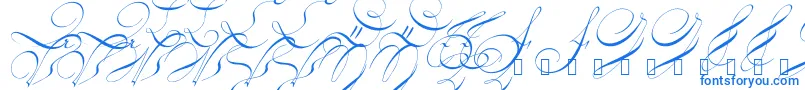 Шрифт 18thctrinit – синие шрифты