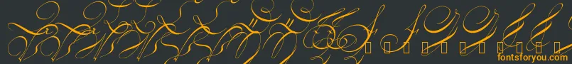 18thctrinit Font – Orange Fonts on Black Background