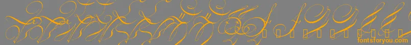 18thctrinit Font – Orange Fonts on Gray Background