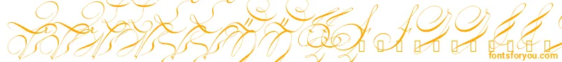 18thctrinit Font – Orange Fonts on White Background
