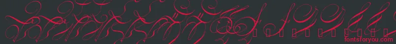 18thctrinit Font – Red Fonts on Black Background