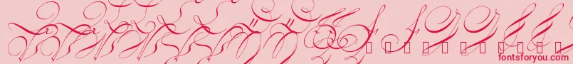 18thctrinit Font – Red Fonts on Pink Background