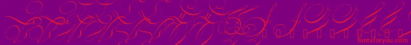 18thctrinit Font – Red Fonts on Purple Background