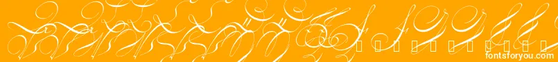18thctrinit Font – White Fonts on Orange Background