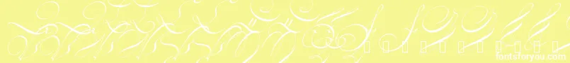 18thctrinit Font – White Fonts on Yellow Background