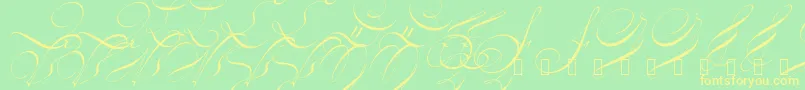 フォント18thctrinit – 黄色の文字が緑の背景にあります