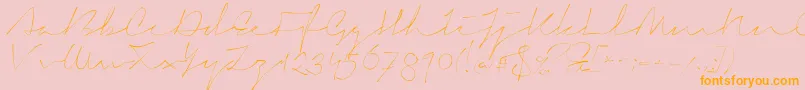 SignericaThin Font – Orange Fonts on Pink Background