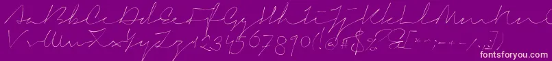 SignericaThin Font – Pink Fonts on Purple Background