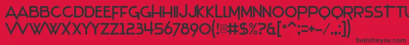 StentigaRegular Font – Black Fonts on Red Background