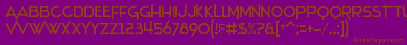 StentigaRegular Font – Brown Fonts on Purple Background