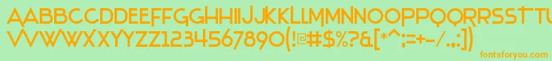 StentigaRegular Font – Orange Fonts on Green Background