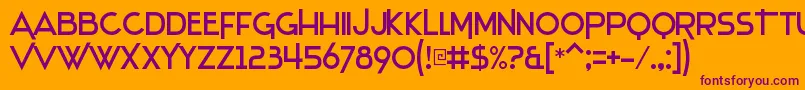 StentigaRegular Font – Purple Fonts on Orange Background