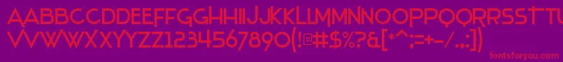 StentigaRegular Font – Red Fonts on Purple Background