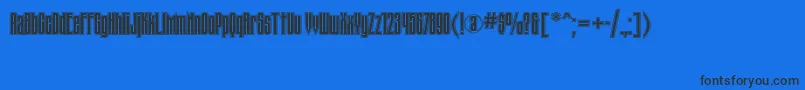 Tauernictt Font – Black Fonts on Blue Background