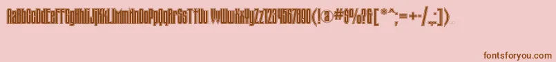 Tauernictt Font – Brown Fonts on Pink Background