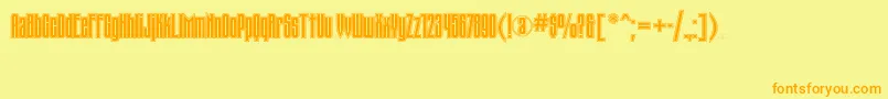 Tauernictt Font – Orange Fonts on Yellow Background