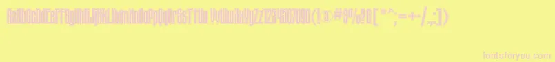 Tauernictt Font – Pink Fonts on Yellow Background