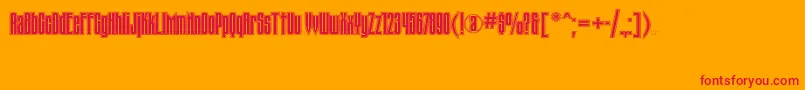 Tauernictt Font – Red Fonts on Orange Background