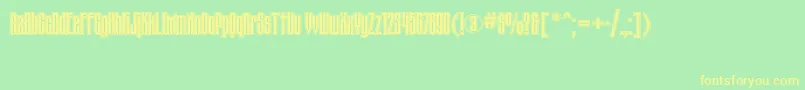 Tauernictt Font – Yellow Fonts on Green Background