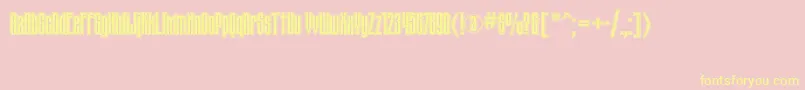 Tauernictt Font – Yellow Fonts on Pink Background