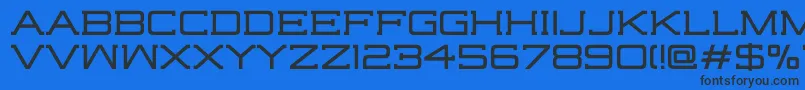 HighjackRegular Font – Black Fonts on Blue Background