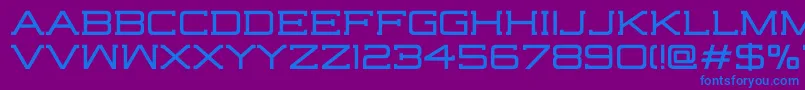 HighjackRegular Font – Blue Fonts on Purple Background