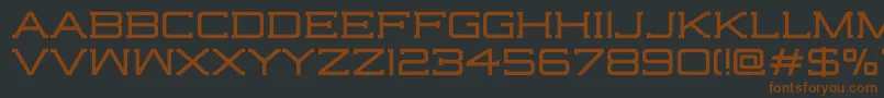 Czcionka HighjackRegular – brązowe czcionki na czarnym tle