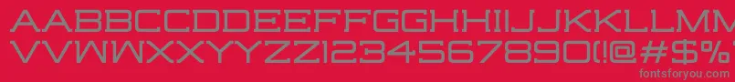 Fonte HighjackRegular – fontes cinzas em um fundo vermelho