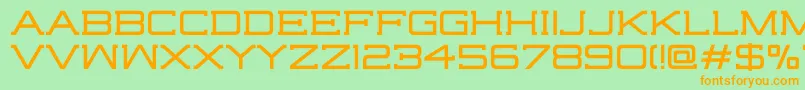 HighjackRegular Font – Orange Fonts on Green Background