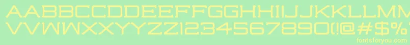 HighjackRegular Font – Yellow Fonts on Green Background