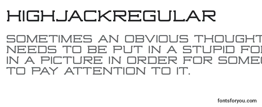 HighjackRegular フォントのレビュー