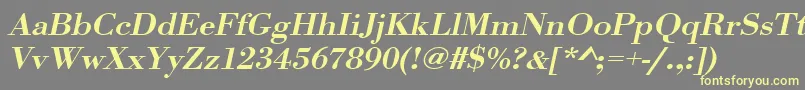 UrwbodonitmedextwidOblique Font – Yellow Fonts on Gray Background