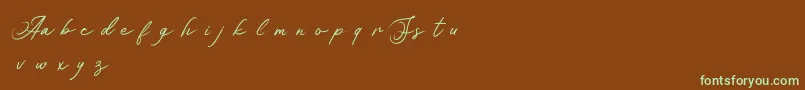 Asianskylinedemo Font – Green Fonts on Brown Background