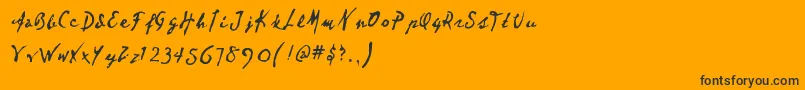 Dear Font – Black Fonts on Orange Background