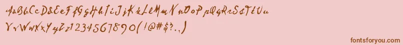 Dear Font – Brown Fonts on Pink Background