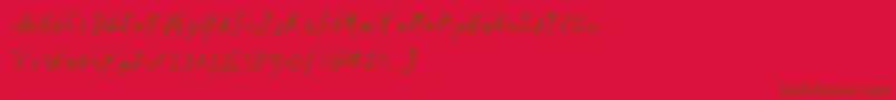 Dear Font – Brown Fonts on Red Background