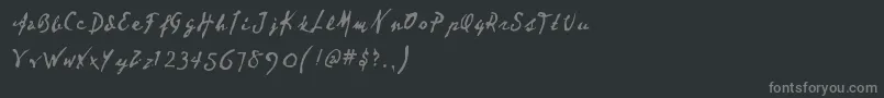 Dear Font – Gray Fonts on Black Background