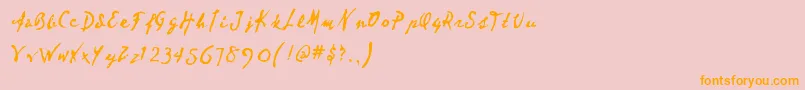 Dear Font – Orange Fonts on Pink Background