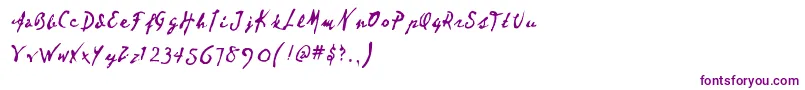 Dear-fontti – violetit fontit valkoisella taustalla