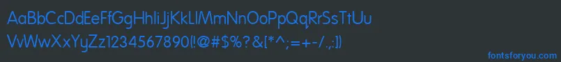 NationalFirstFont Font – Blue Fonts on Black Background