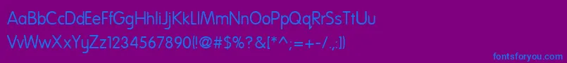 Police NationalFirstFont – polices bleues sur fond violet