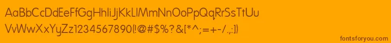 NationalFirstFont Font – Brown Fonts on Orange Background