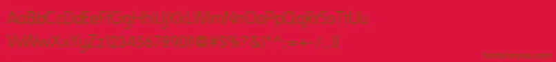 NationalFirstFont Font – Brown Fonts on Red Background