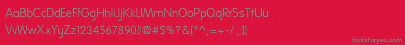 NationalFirstFont Font – Gray Fonts on Red Background
