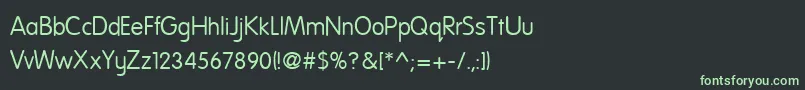 Шрифт NationalFirstFont – зелёные шрифты на чёрном фоне