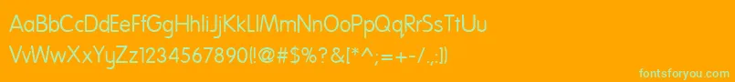 NationalFirstFont Font – Green Fonts on Orange Background